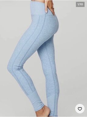 Alo Yoga High-Waist Alosoft Lounge Legging Tile Blue/White Heather - Medium